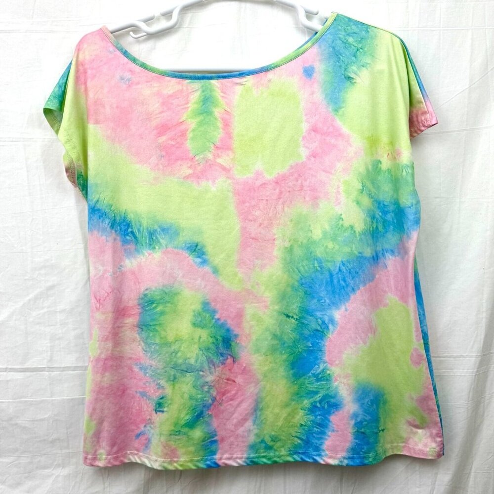 Casual Off The Shoulder Sleeveless Tee Women 2XL Tie-Dye Halife - Picture 2 of 6